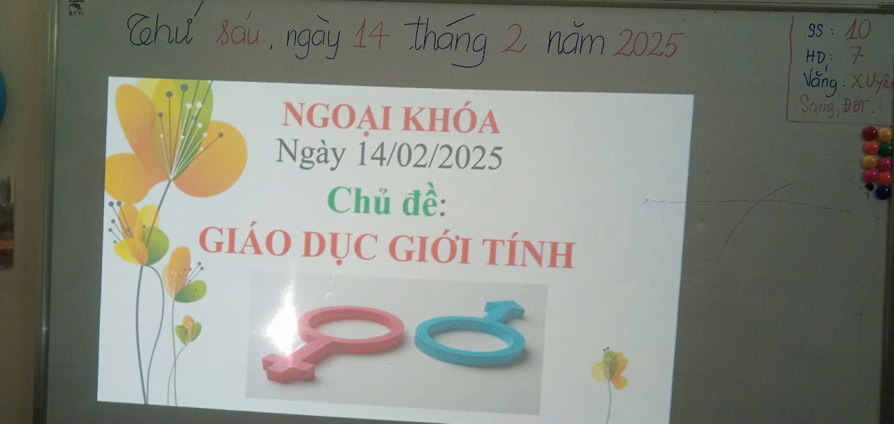 NGOẠI KHÓA: GIÁO DỤC GIỚI TÍNH